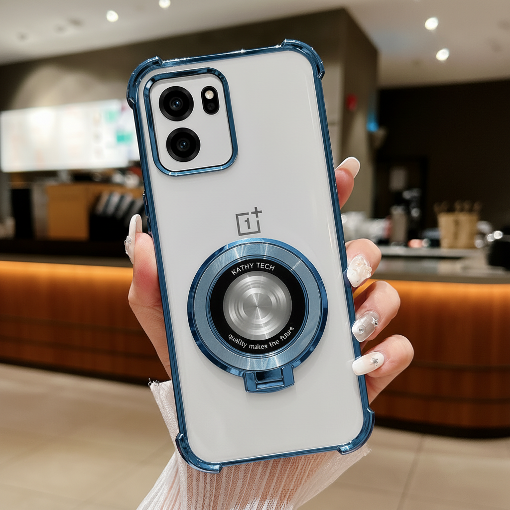 OnePlus Nord CE6 5G Original Luxury Magnifier Ring Stand Shockproof Airbags Corner Case