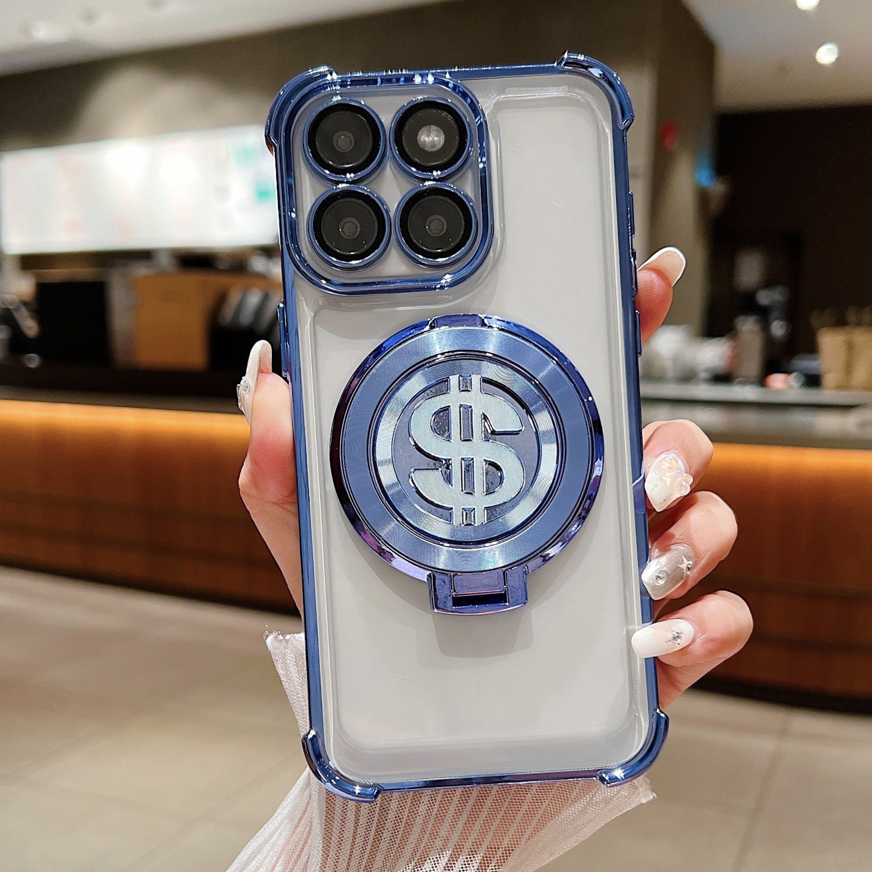 Motorola Edge 60 Pro 5G Four Corner Airbags 100% Original Astro Money Magnet Rotating Dollar Case
