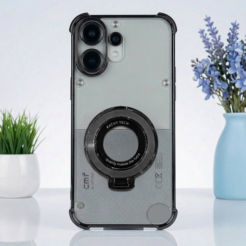 Nothing Phone 2 Pro 5G Original Luxury Magnifier Ring Stand Shockproof Airbags Corner Case
