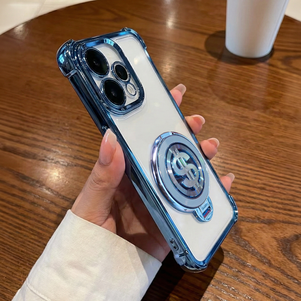 Oppo Reno 15 5G Four Corner Airbags 100% Original Astro Money Magnet Rotating Dollar Case