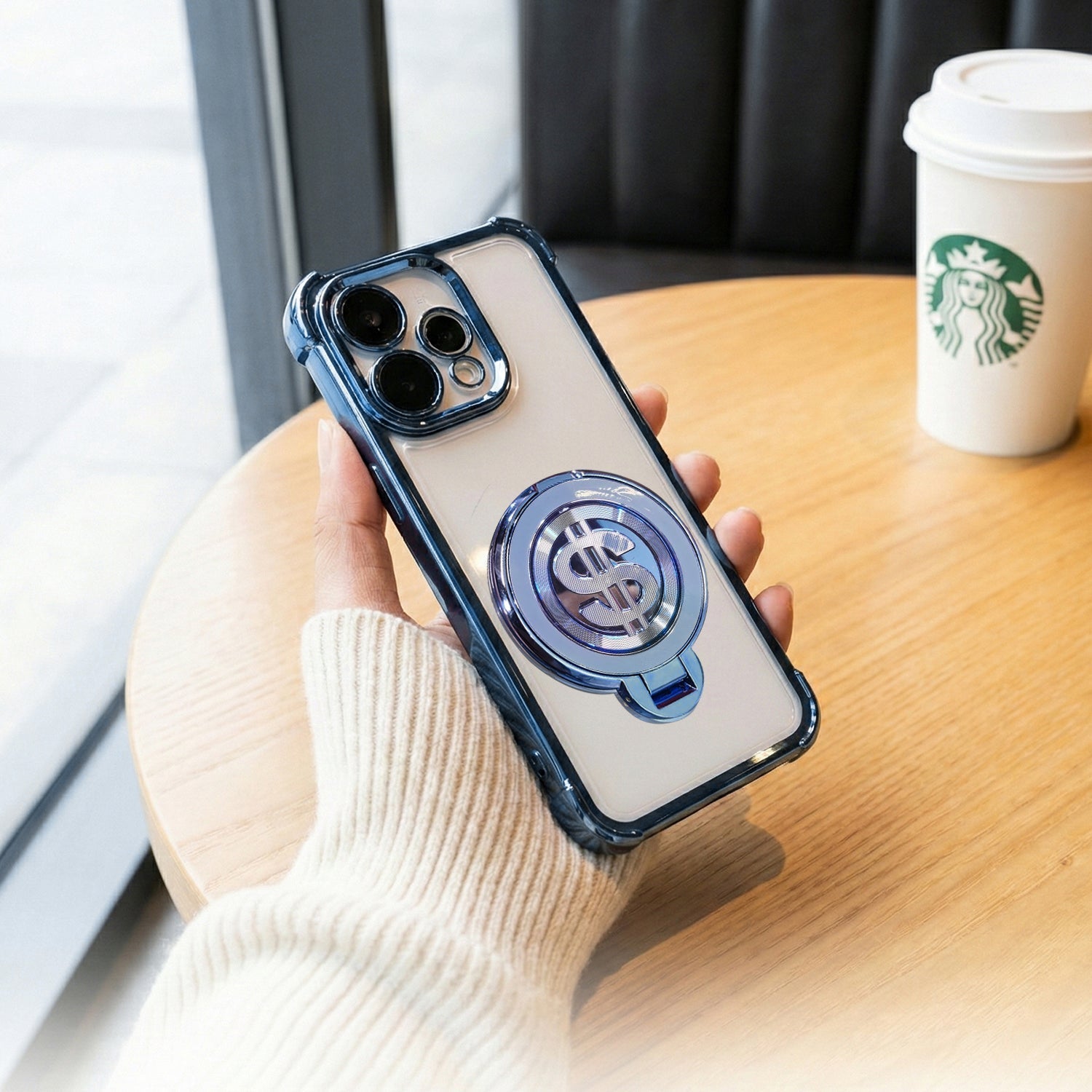 Oppo Reno 15 5G Four Corner Airbags 100% Original Astro Money Magnet Rotating Dollar Case