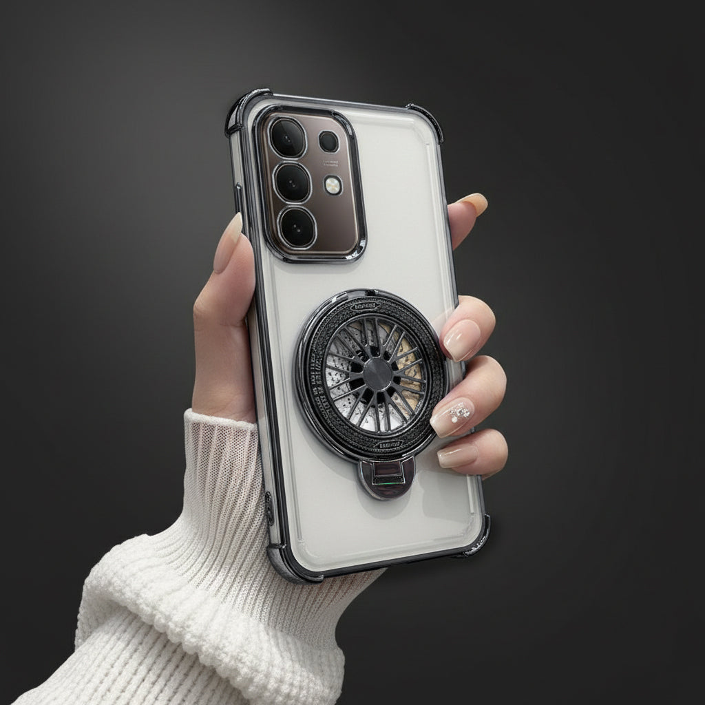 Vivo T4x 5G Premium Stress Buster Wheel Rotating Shockproof Airbags Case